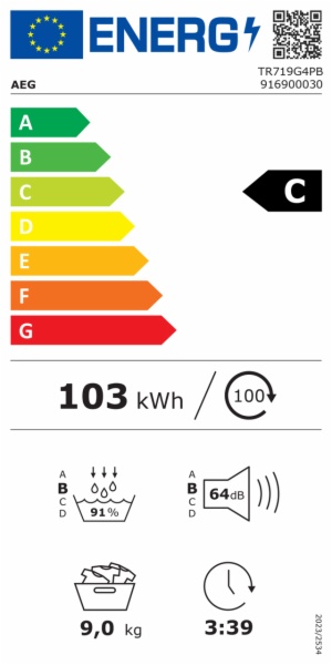 SECADORA CONDENSACION AEG TR719G4PB