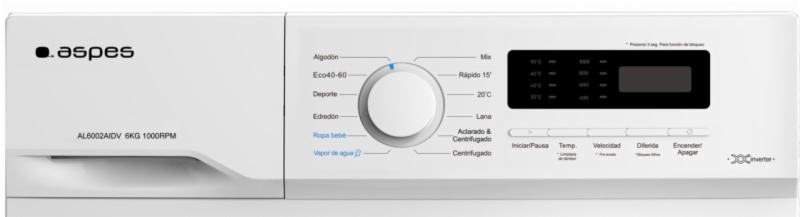 LAVADORA ASPES AL6002AIDV