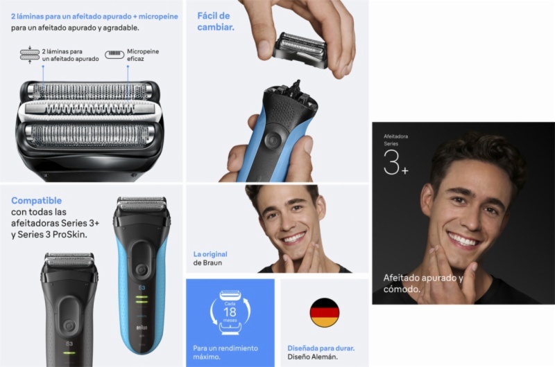 CONJ.CUCHILLAS BRAUN 32B SERIE 3+