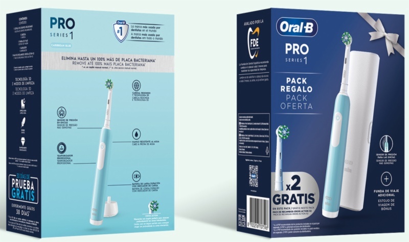 CEPILLO DENTAL BRAUN PRO1 TURQ+FUNDA+2REC