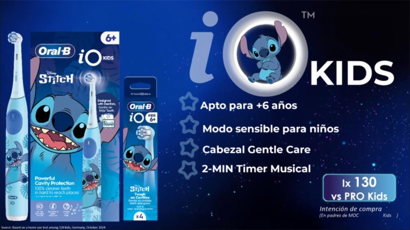 CEPILLO DENTAL BRAUN IO2 JUNIOR STITCH+ES