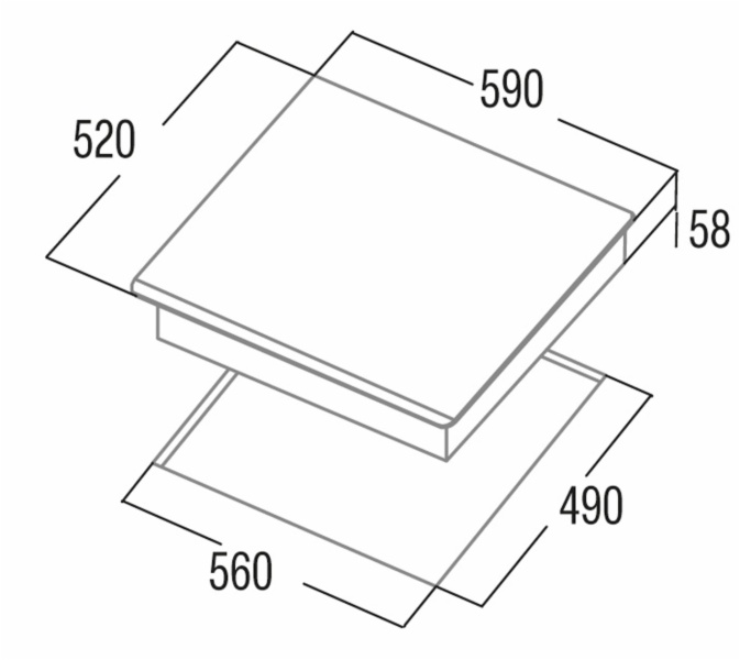 VITROCERAMICA INDUCCION CATA INSB 6003E2 BK