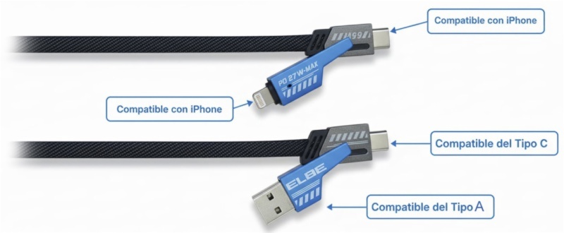 CONECTOR ELBE CA-1502-MULTI USB/LI