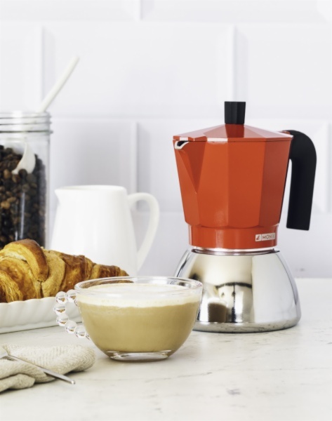 CAFETERA MONIX INDUCTION INOX RED