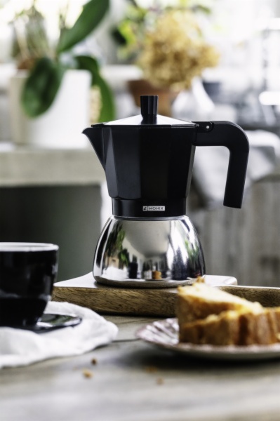 CAFETERA MONIX INDUCTION INOX BLACK