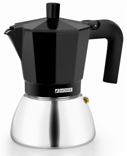 CAFETERA MONIX INDUCTION INOX BLACK