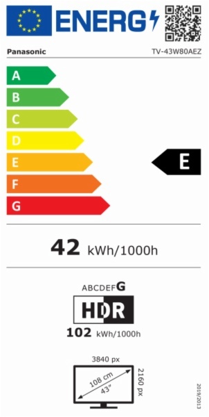 TELEVISOR LED PANASONIC TV-43W80AEZ