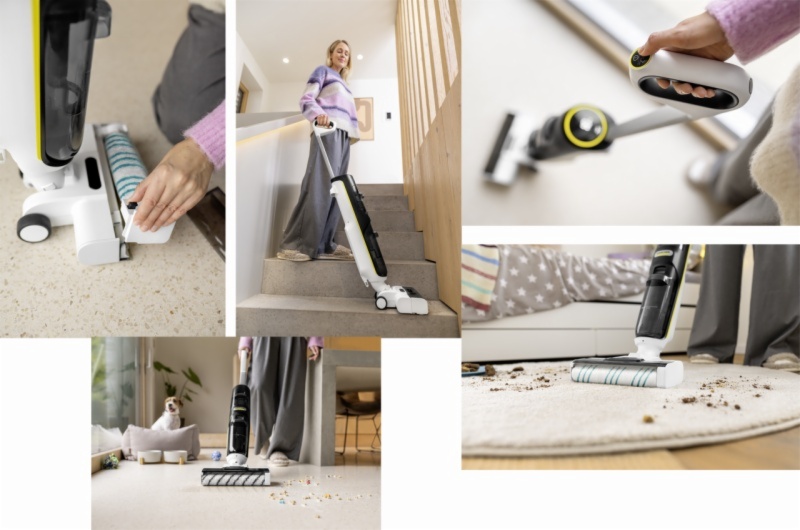 ASPIRADOR ESCOBA KARCHER FCV 4 DRY PET & HOME
