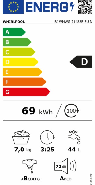LAVADORA WHIRLPOOL BI WMWG 71483E EU N