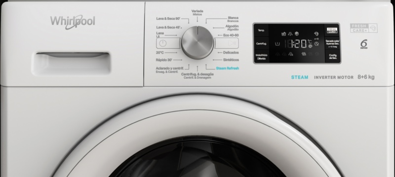 LAVADORA SECADORA WHIRLPOOL FFWDB 864349 WV SPT