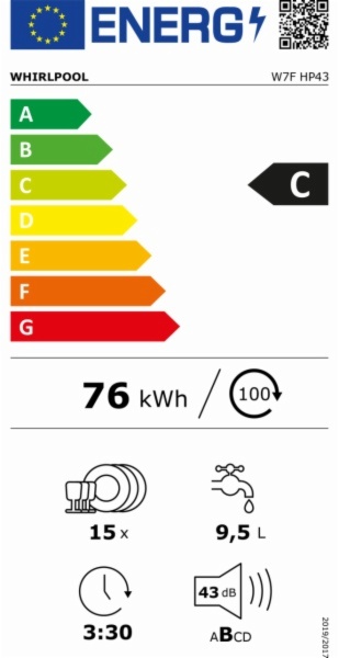 LAVAVAJILLAS WHIRLPOOL W7F HP43
