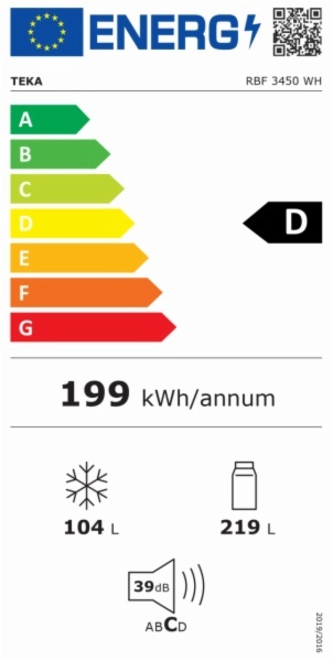 COMBI. NO FROST TEKA RBF 3450 BLANCO