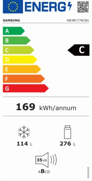 FRIGORIFICO COMBI SAMSUNG RB38C776CB1/EF