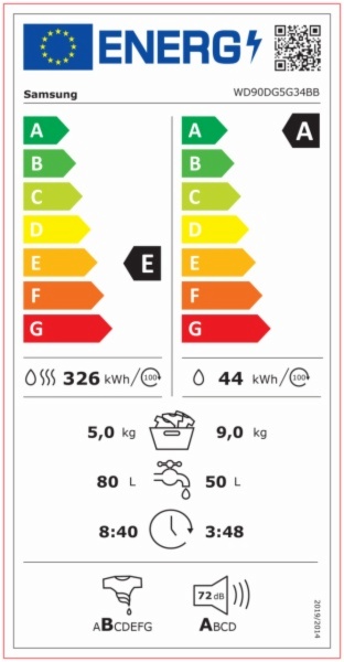 LAVADORA SECADORA SAMSUNG WD90DG5G34BBEC