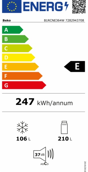 FRIGORIFICO COMBI BEKO B1RCNE364W