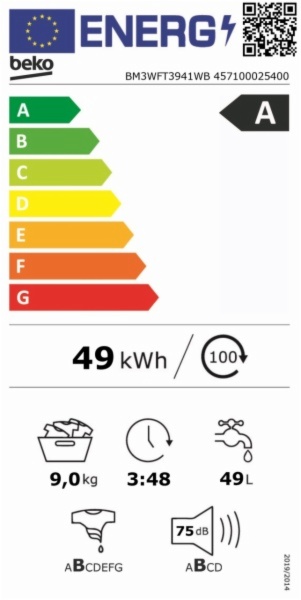 LAVADORA BEKO BM3WFT3941WB