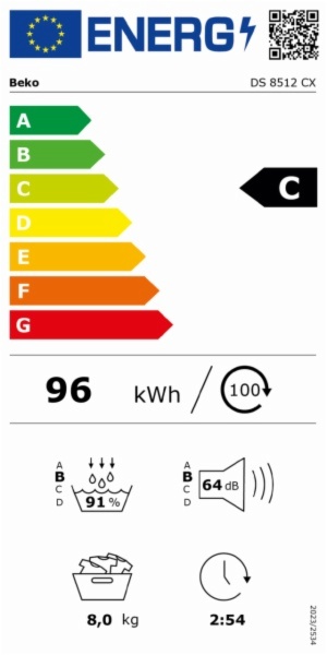 SECADORA CONDENSACION BEKO DS 8512 CX