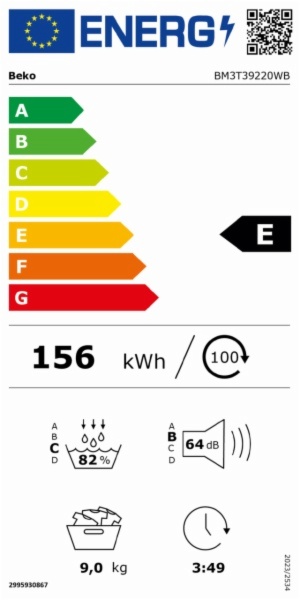 SECADORA CONDENSACION BEKO BM3T39220WB