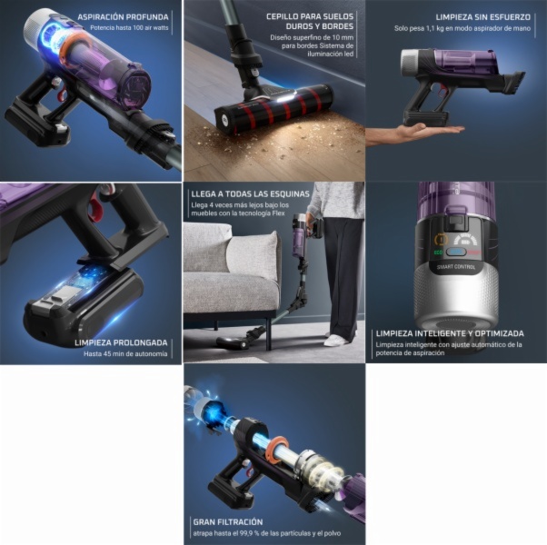 ASPIRADOR ESCOBA ROWENTA RH2048WO X-FORCE FLE