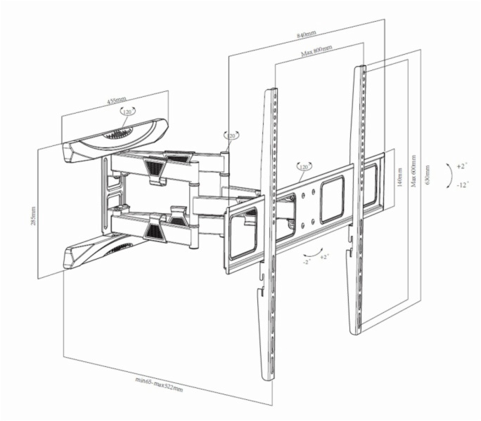 SOPORTE DE PARED DCU TECNOL. 70100050