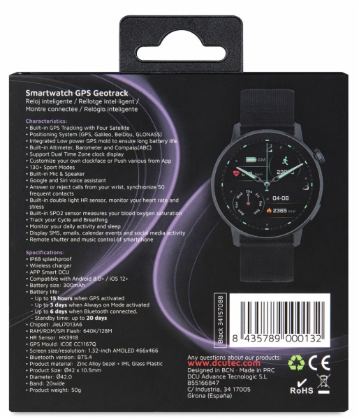 RELOJ INTELIGEN DCU TECNOL. 34157088GPS GEOTRA.S