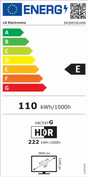 TELEVISOR LED LG 86QNED82A6B
