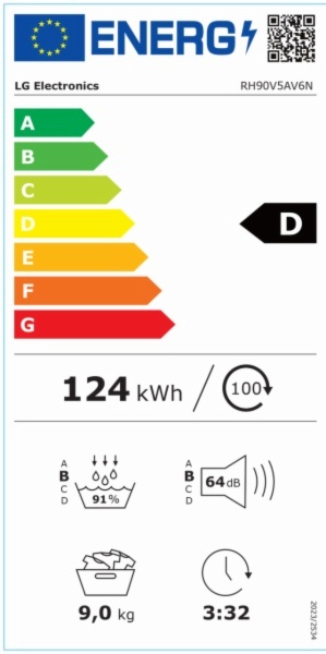 SECADORA CONDENSACION LG RH90V5AV6N
