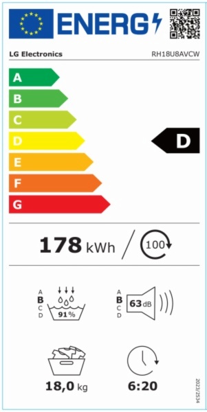 SECADORA CONDENSACION LG RH18U8AVCW