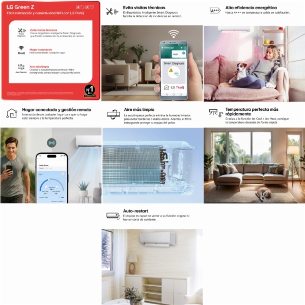 ACONDICIONADOR LG GREENZLG12.SET