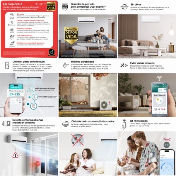 ACONDICIONADOR LG REPLACE09Z.SET