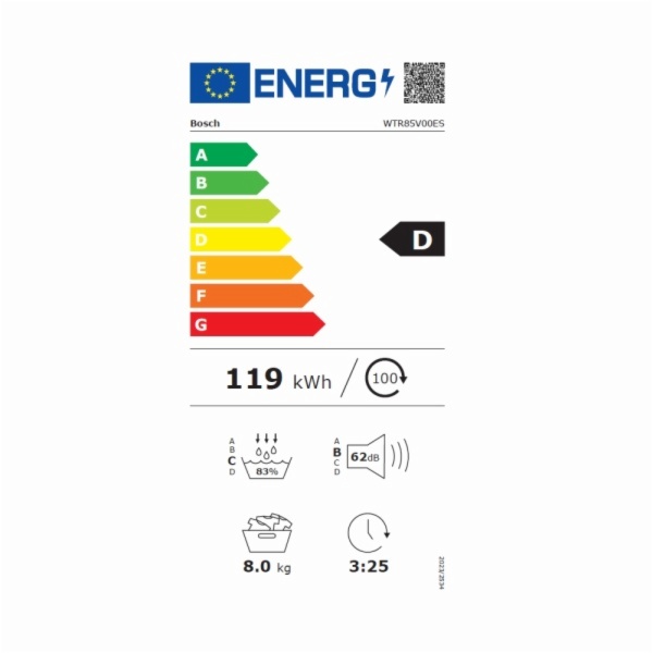 SECADORA CONDENSACION BOSCH WTR85V00ES