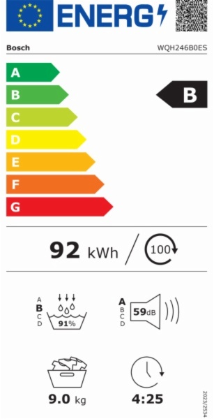 SECADORA CONDENSACION BOSCH WQH246B0ES