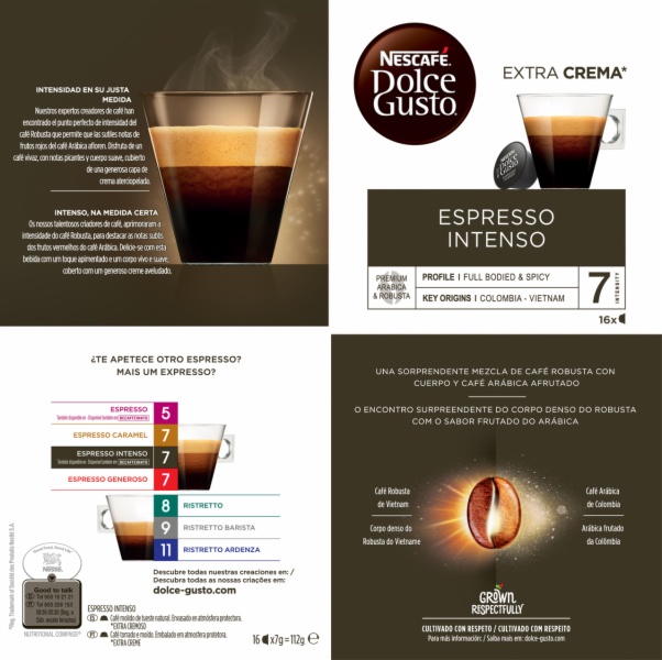 CAPSULAS CAFE DOLCE GUSTO ESPRESSO INTENSO