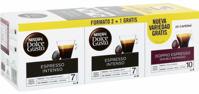 CAPSULAS CAFE DOLCE GUSTO ESPINT(X2)+DOPPIO