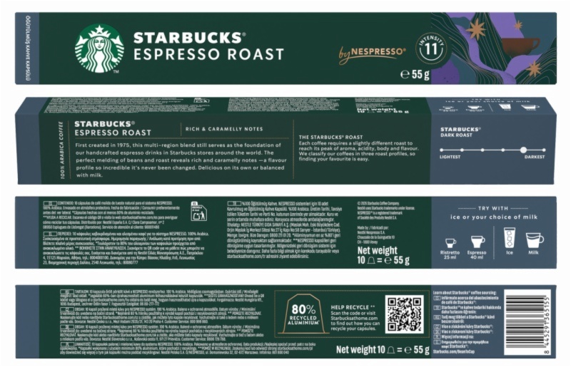 CAPSULAS CAFE STARBUCKS ESPRESSO ROAST