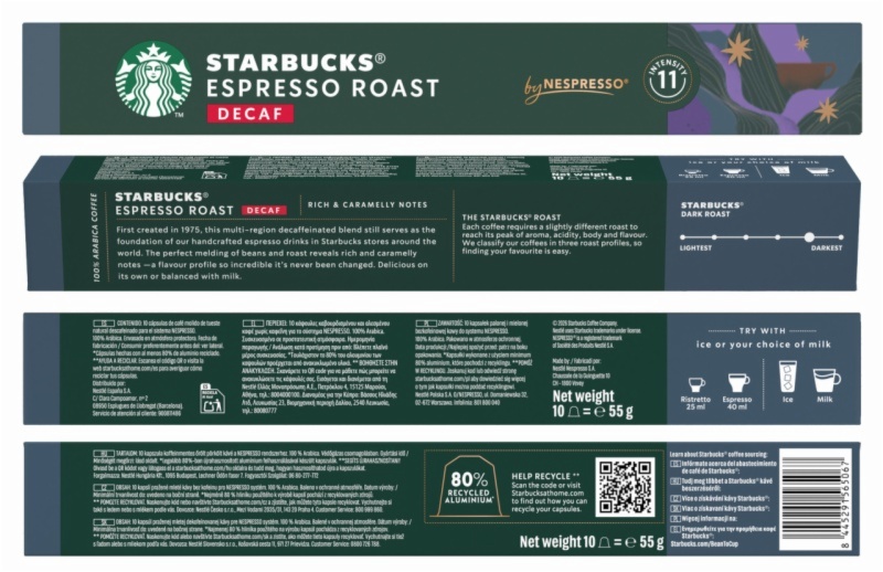 CAPSULAS CAFE STARBUCKS ESPRESSO ROAST DECAF