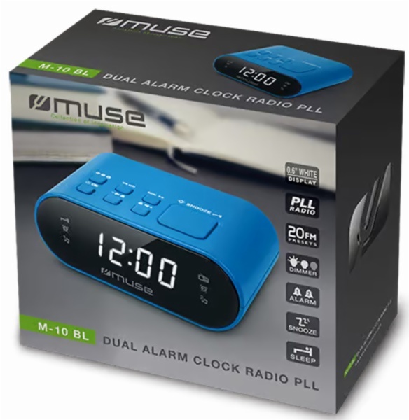RADIO RELOJ MUSE M-10 BL