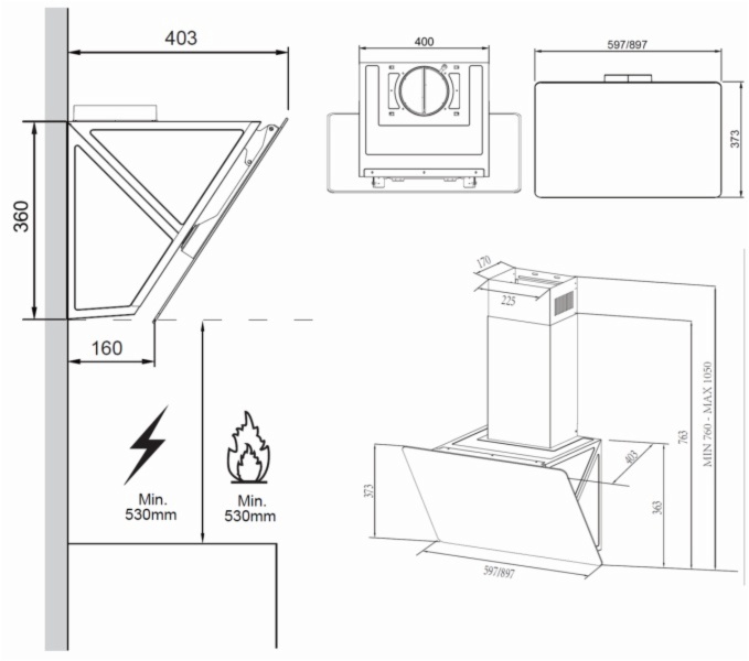 CAMPANA MIDEA MH90A3200B-ES