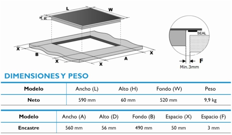 INDUCCION MIDEA MIH740T467K0