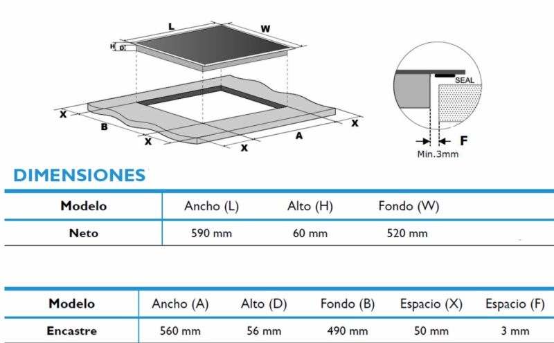 VITROCERAMICA INDUCCION MIDEA MIH720T239K0