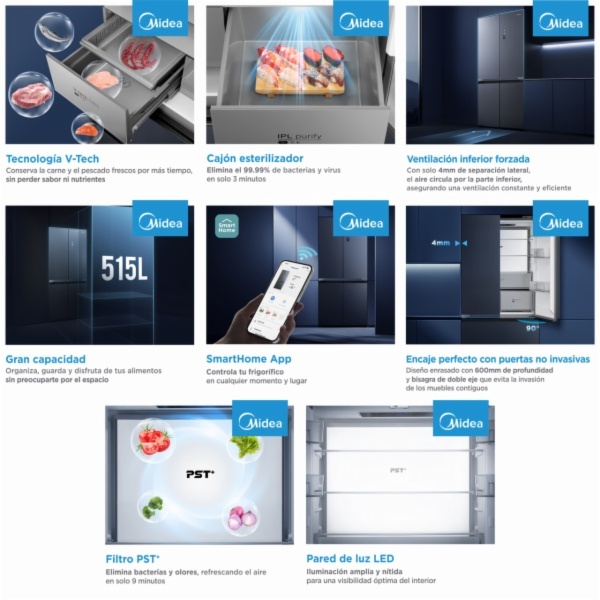 COMBI AMERICANO NO FROST  MIDEA MDRM706BIE70