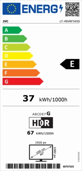 TELEVISOR LED JVC LT-40VRF345S
