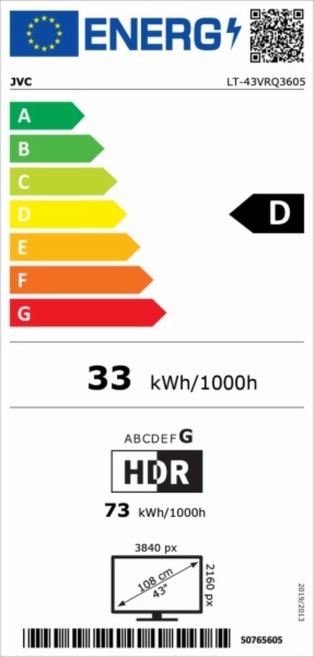 TV QLED JVC LT-43VRQ3605