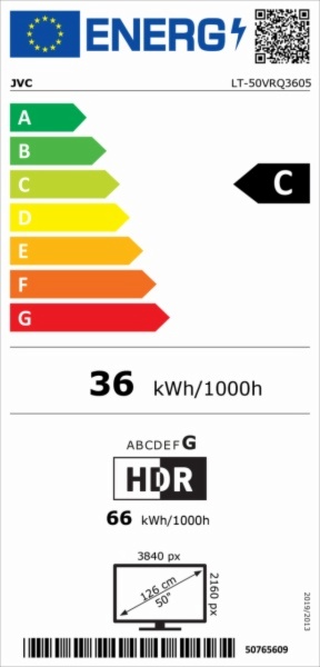 TV QLED JVC LT-50VRQ3605