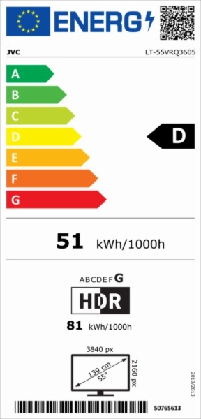 TV QLED JVC LT-55VRQ3605
