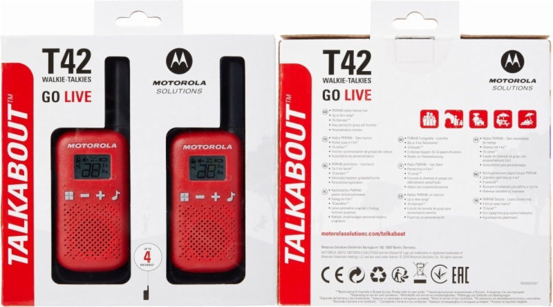 WALKIE TALKIE MOTOROLA TLKR T42 ROJO