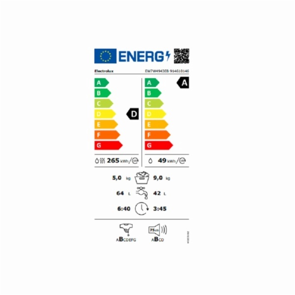 LAVADORA SECADORA ELECTROLUX EW7W4943EB
