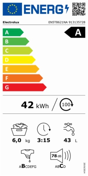 LAVADORA ELECTROLUX EN5T8621NA