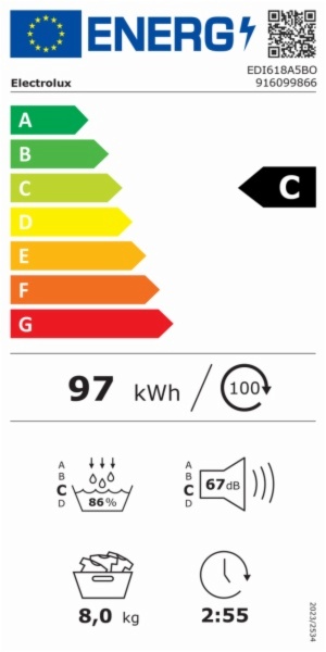 SECADORA CONDENSACION ELECTROLUX EDI618A5BO