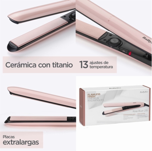 PLANCHA PELO BABYLISS 2498PRE ROSE BLUSH